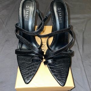 SIMMI London black snake print heels | Size US 8